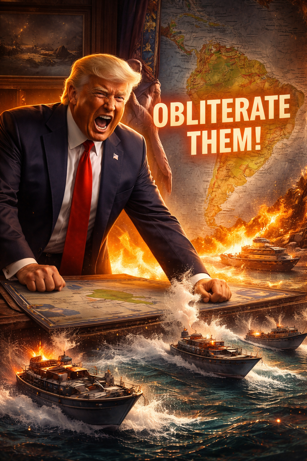 convicted felon trump ordering murder of venezuelan fishermen