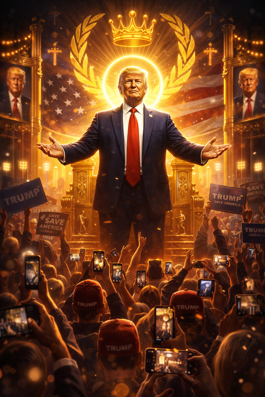 Convicted Felon Trump Atop the Golden Stage