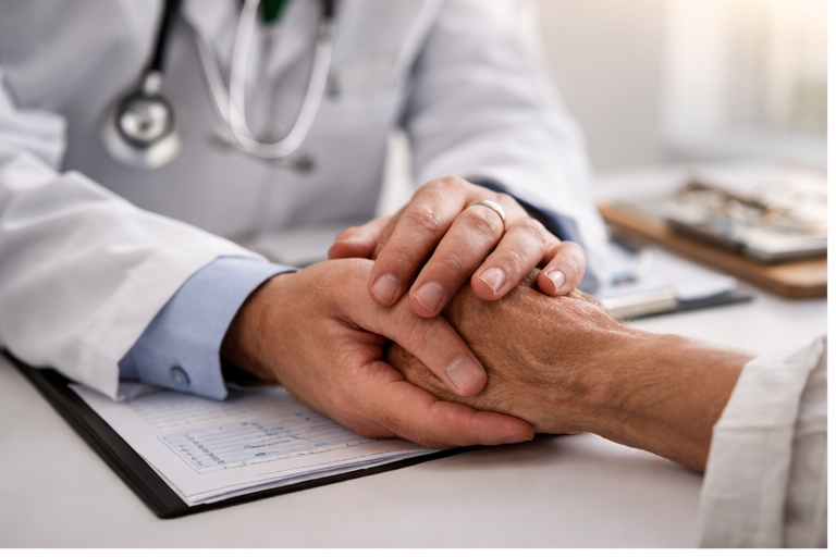 health care provider caring hands
